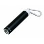 Универсальное зарядное устройство power bank круглой формы с карабином, черное