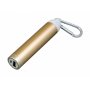 Универсальное зарядное устройство power bank круглой формы с карабином, золотистое