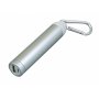 Универсальное зарядное устройство power bank круглой формы с карабином, серебристое