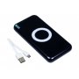 Универсальное зарядное устройство power bank PBwireless01, черное, с проводом