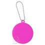 Светоотражающий брелок, ярко-розовый, круглый