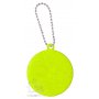 Светоотражающий брелок, неоный зеленый, круглый