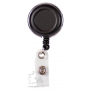 Ретрактор-брелок премиум, круглый, черный