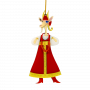 Ёлочная игрушка Коза в сарафане