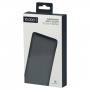 Внешний аккумулятор (powerbank) WeCharge Soft Touch, 10 000 mAH, Power Delivery (PD) 25.5W, со светящимся логотипом после гравировки, c цифровым дисплеем для контроля заряда, черный