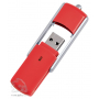 USB-флешка с крутящимся корпусом, красная, раскрытая