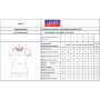 Размерная таблица футболки Ladies 180