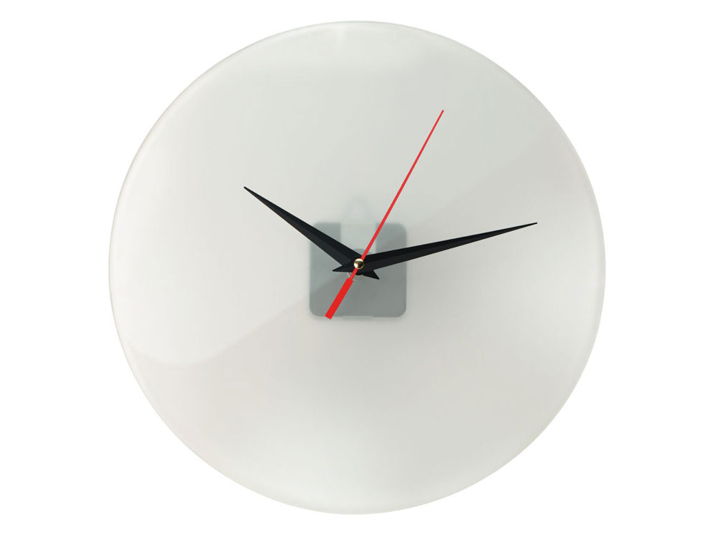 Часы настенные стеклянные Thames под нанесение - цвет прозрачный, материал стекло (K-186230) - купить оптом