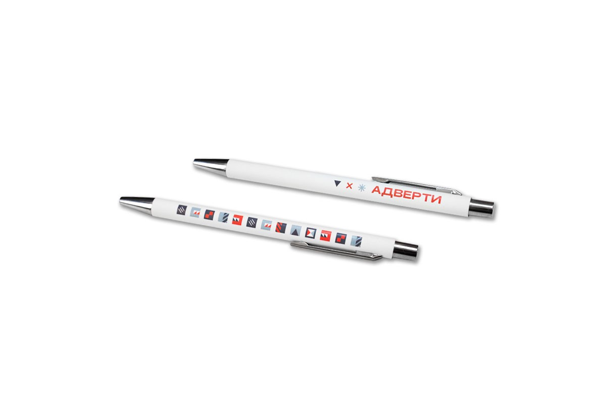 Ручка шариковая Trade, soft touch, белая